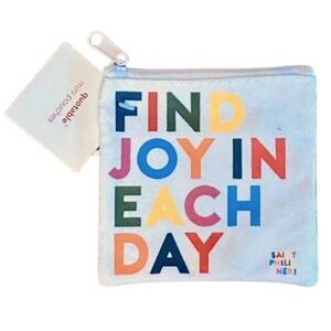 Find Joy in Each Day Quotable 4.25” square mini zip bag, Saint Philip Ne…